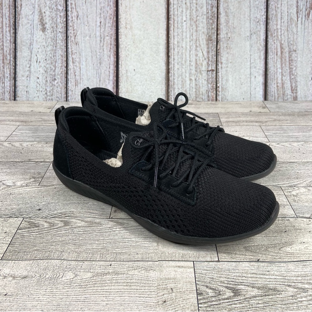 Skechers Shoes Womens 8 Black Stretch Fit Air Cooled Memory Foam Newbury